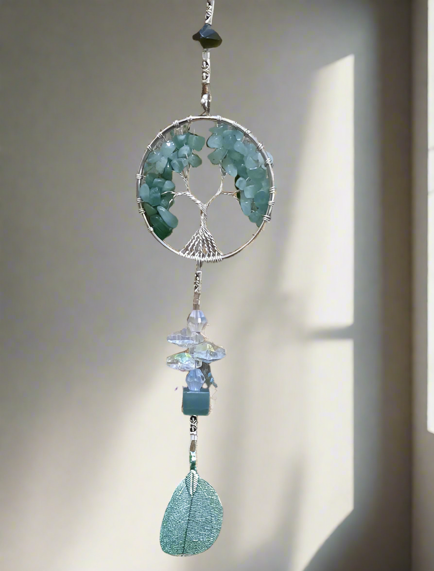 Aventurine Tree of Life Suncatcher Small