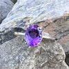 Amethyst Sterling Silver Ring ~ 7.5