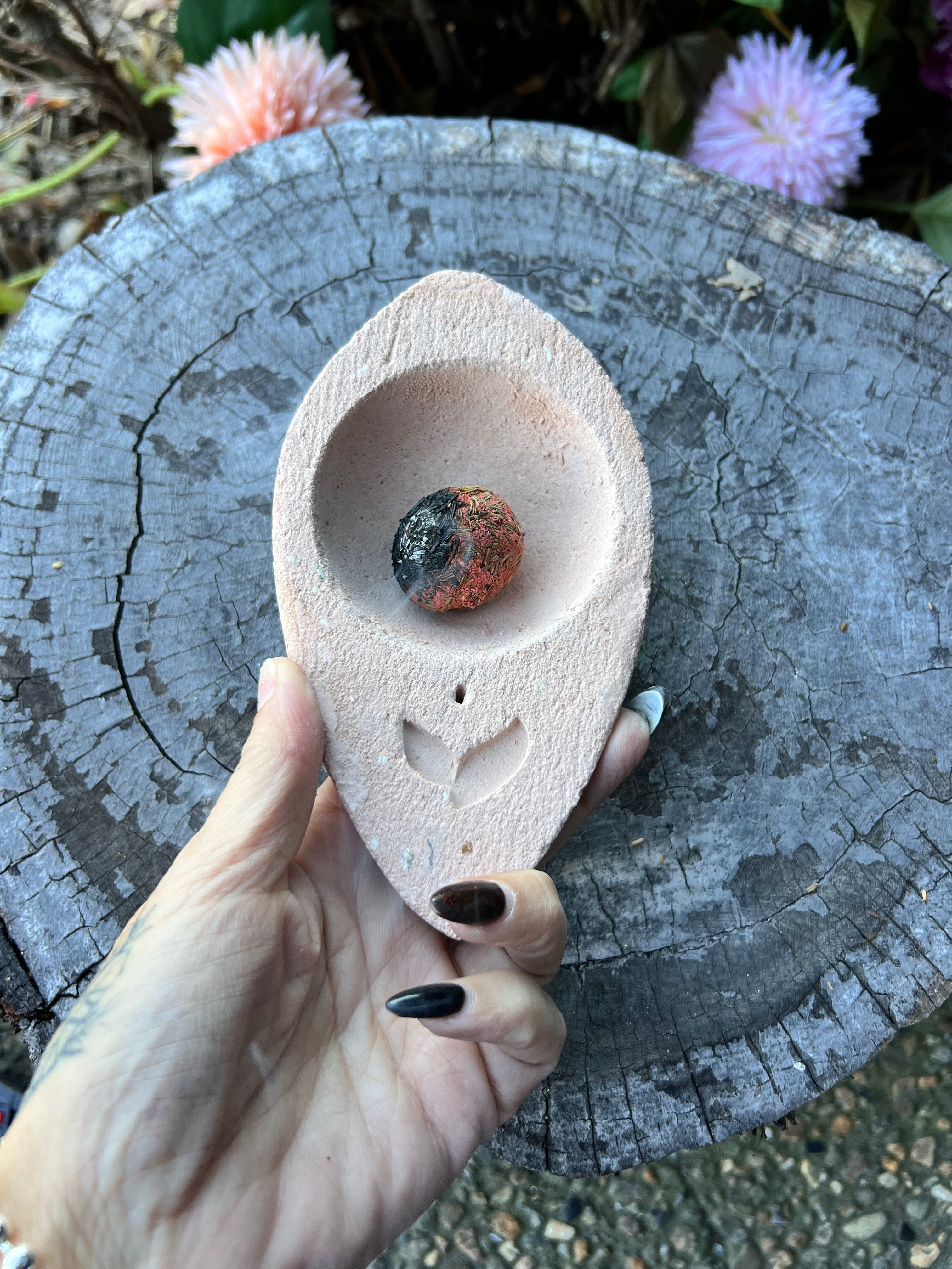 Boho Clay Leaf Incense Burner