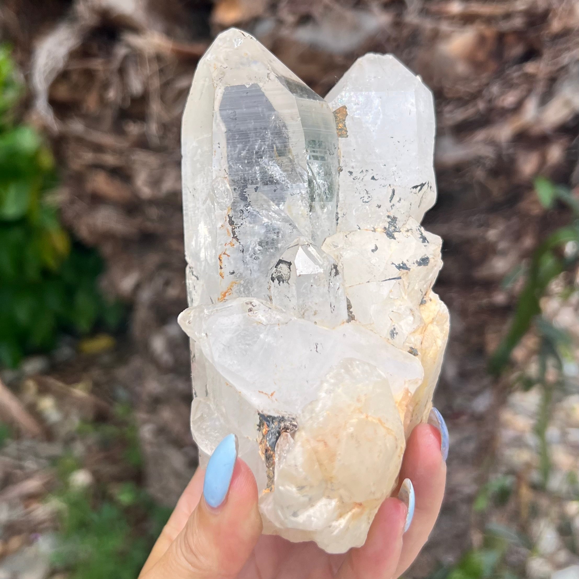 Raw Clear Quartz Natural Cluster of Points