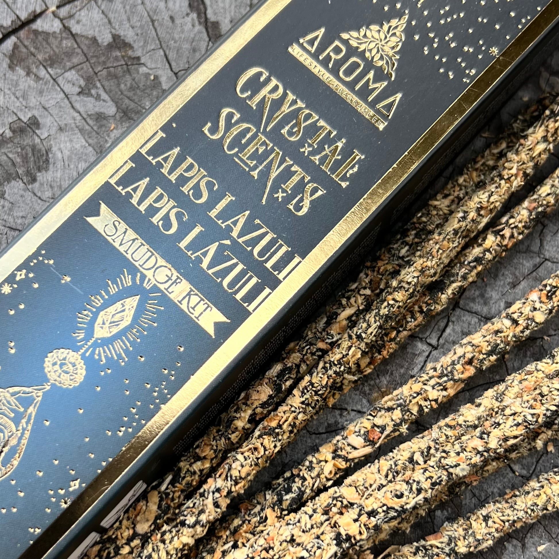 Lapis Lazuli ~ Crystal Scents Smudge Kit Incense