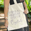 Crystal Tote Carry Bag ~ White