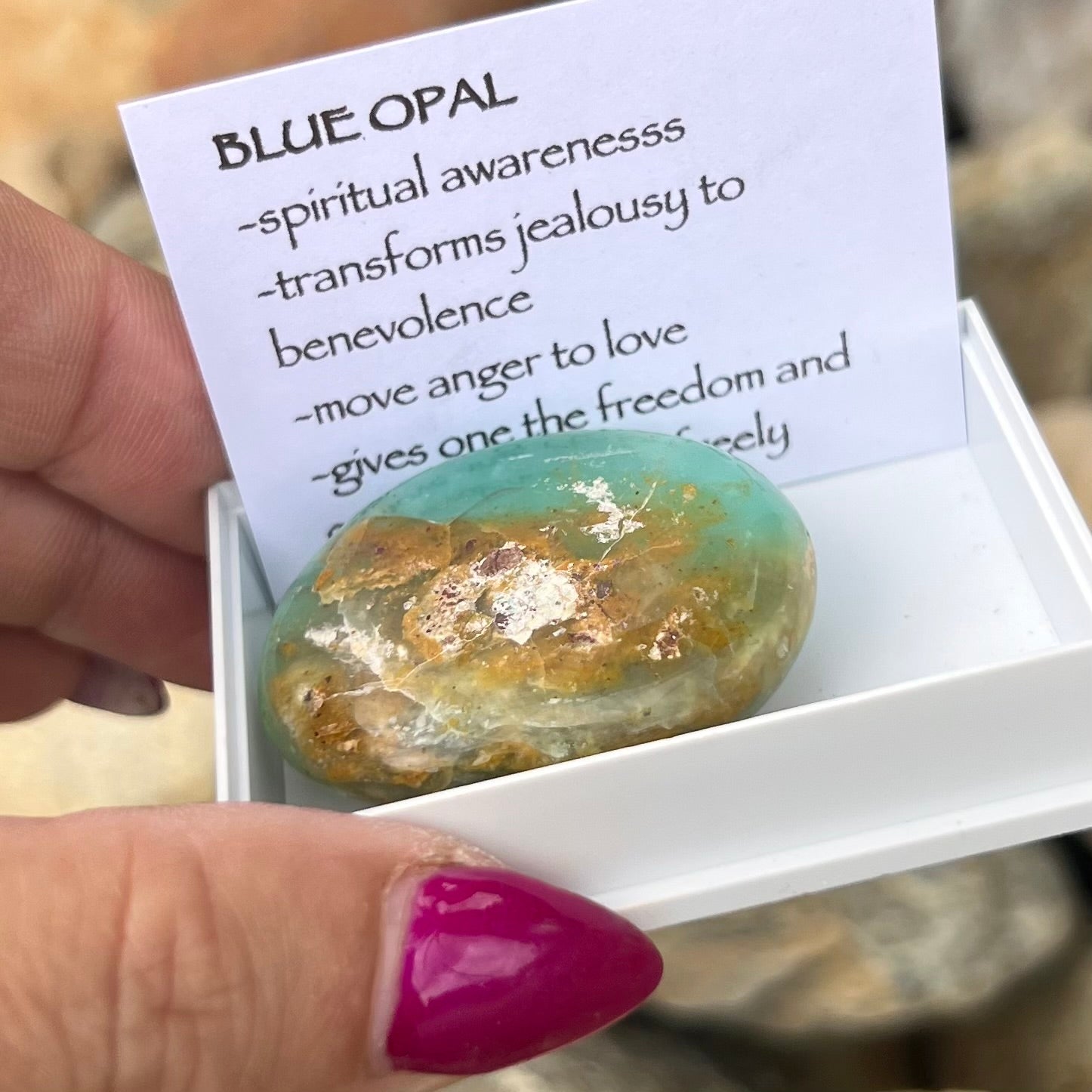 Blue Opal ~ Specialty Boxed Crystal