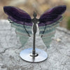 Rainbow Fluorite Butterfly Carving