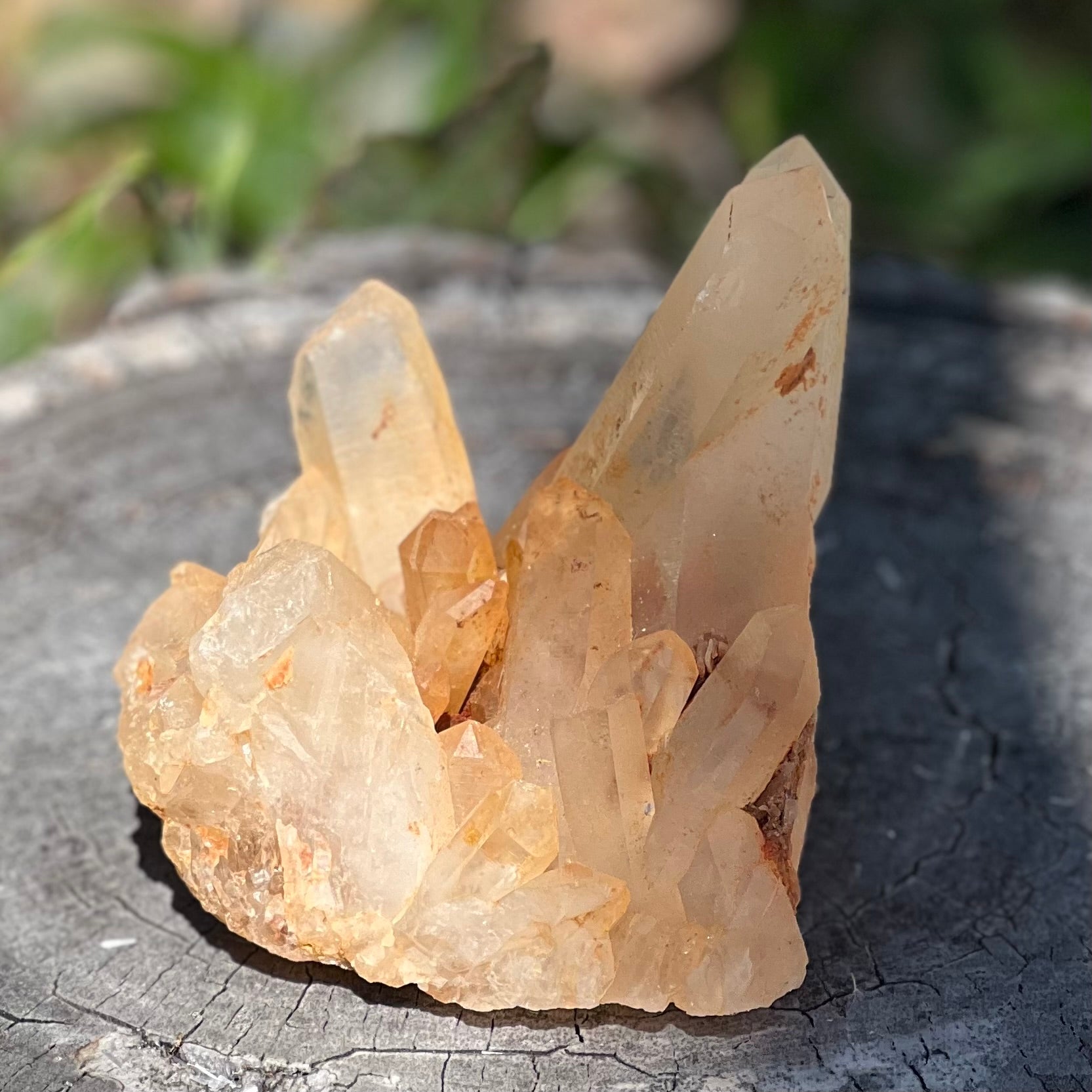 Tangerine Quartz Natural Raw Cluster