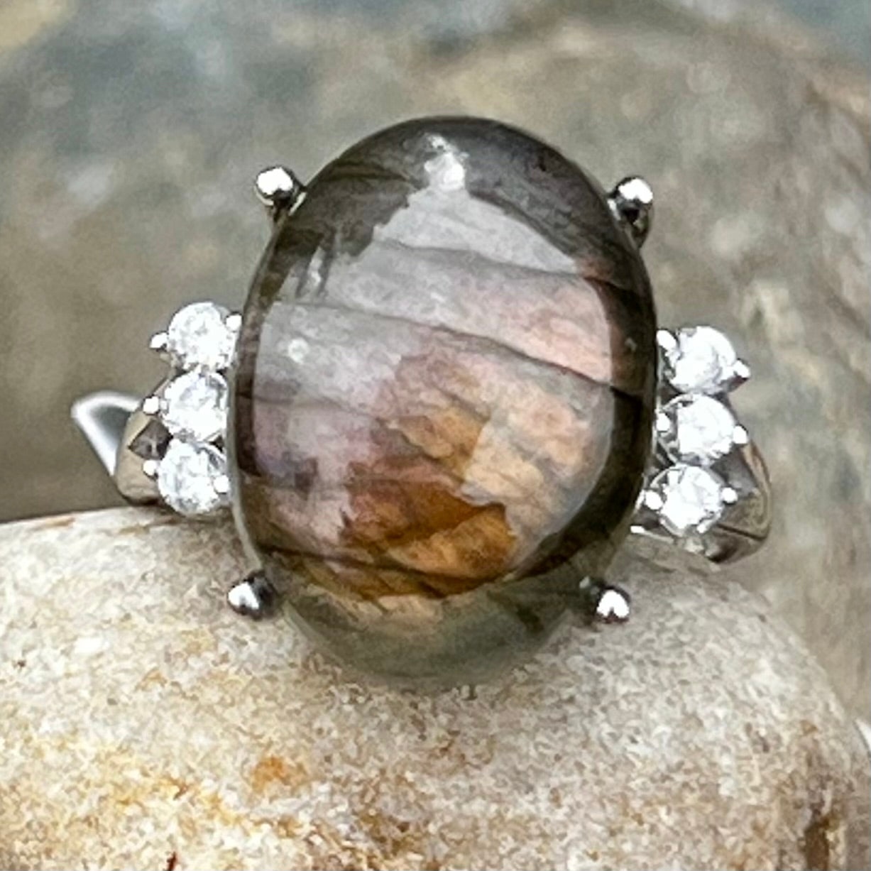 Labradorite ~ Sterling Silver Ring ~ Size 6