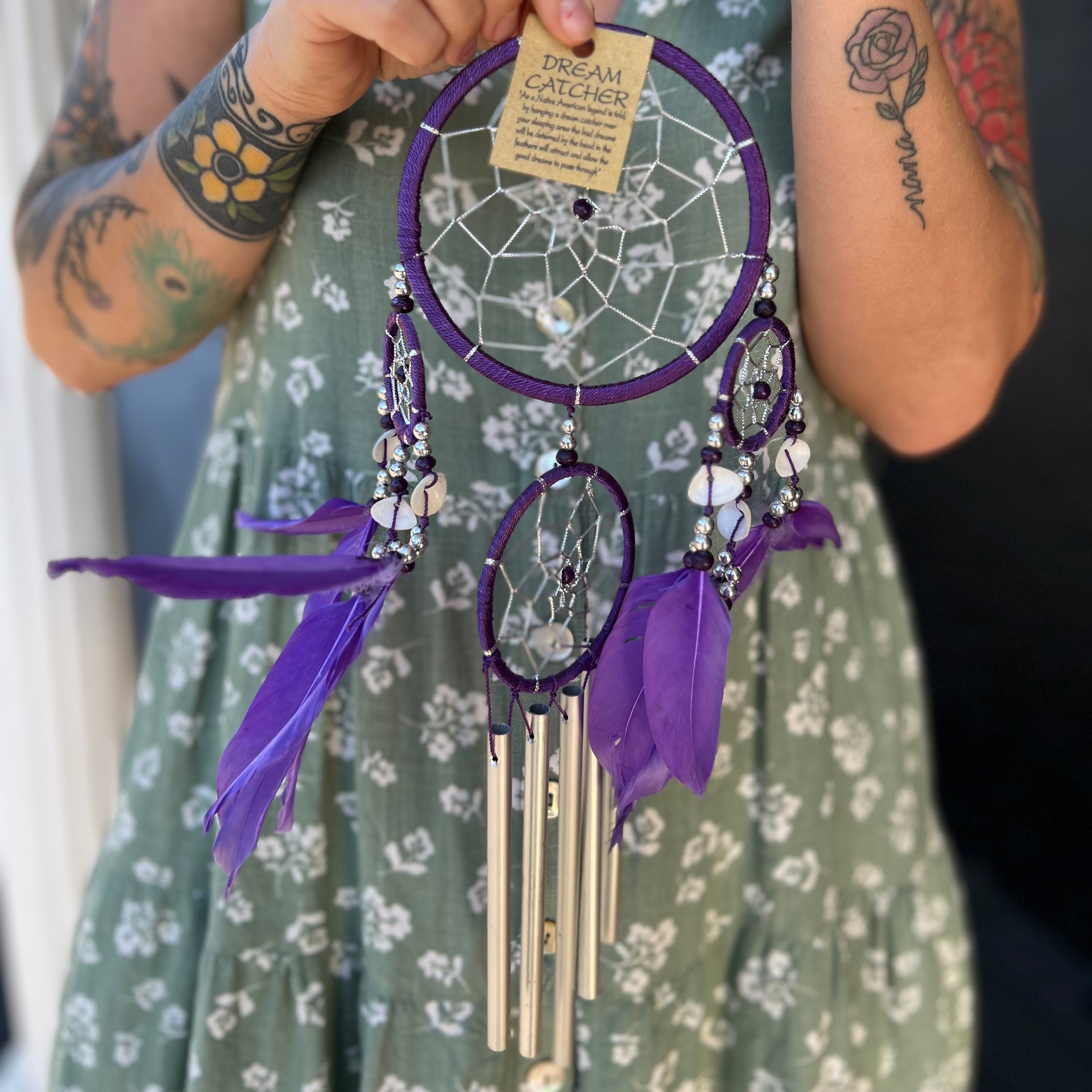 Dream Catcher Wind Chime ~ Purple