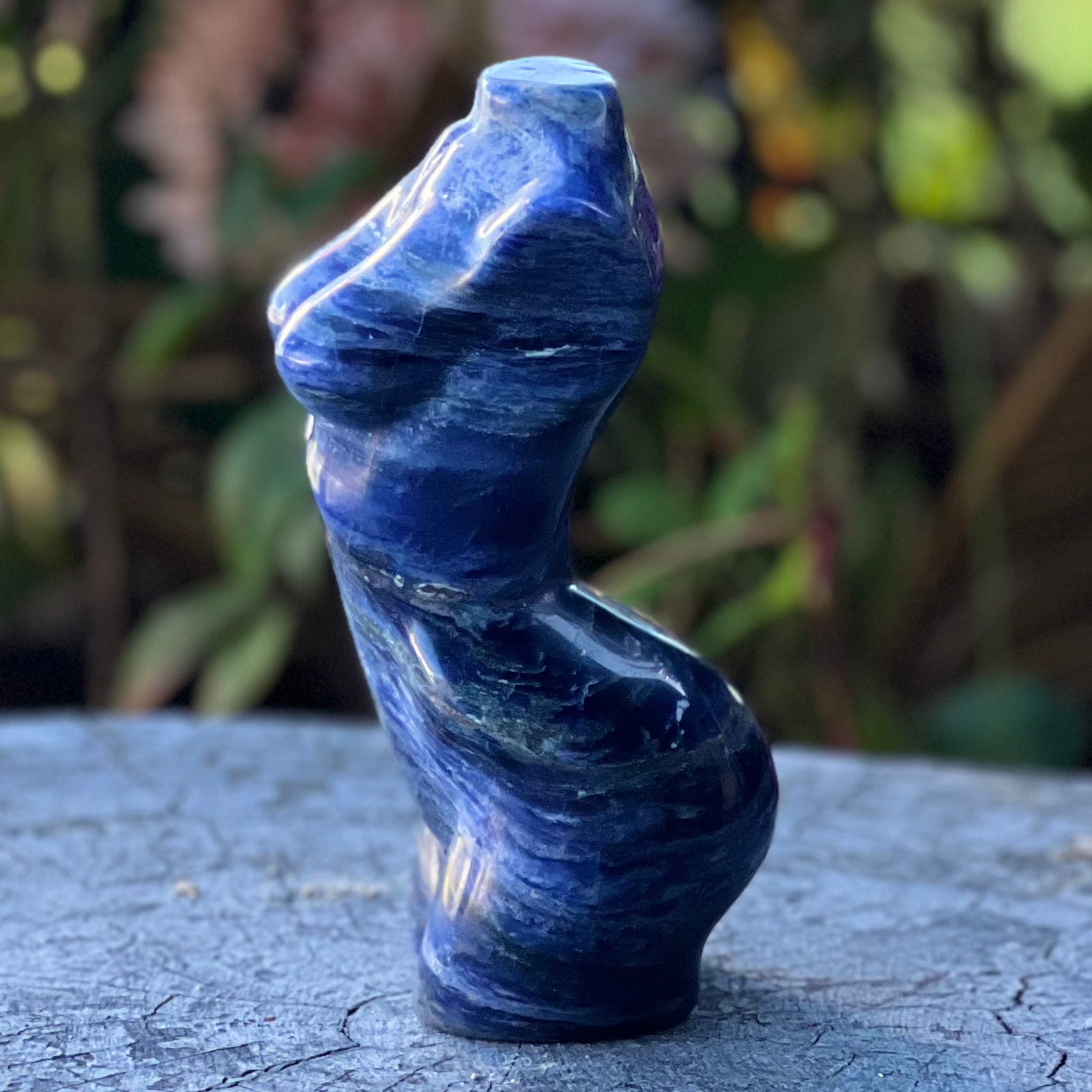 Sodalite Woman Lady Body Carving