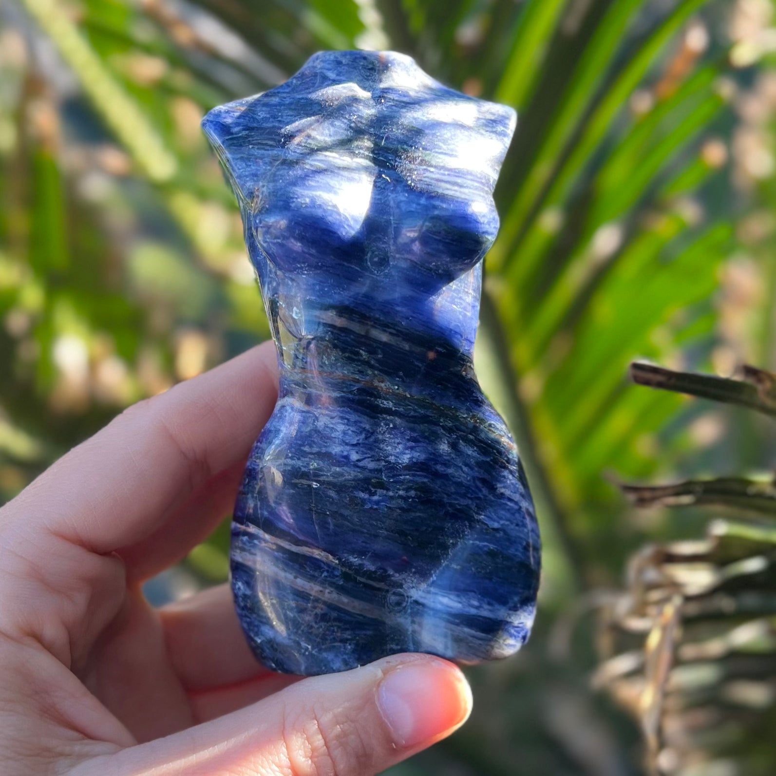 Sodalite Woman Lady Body Carving