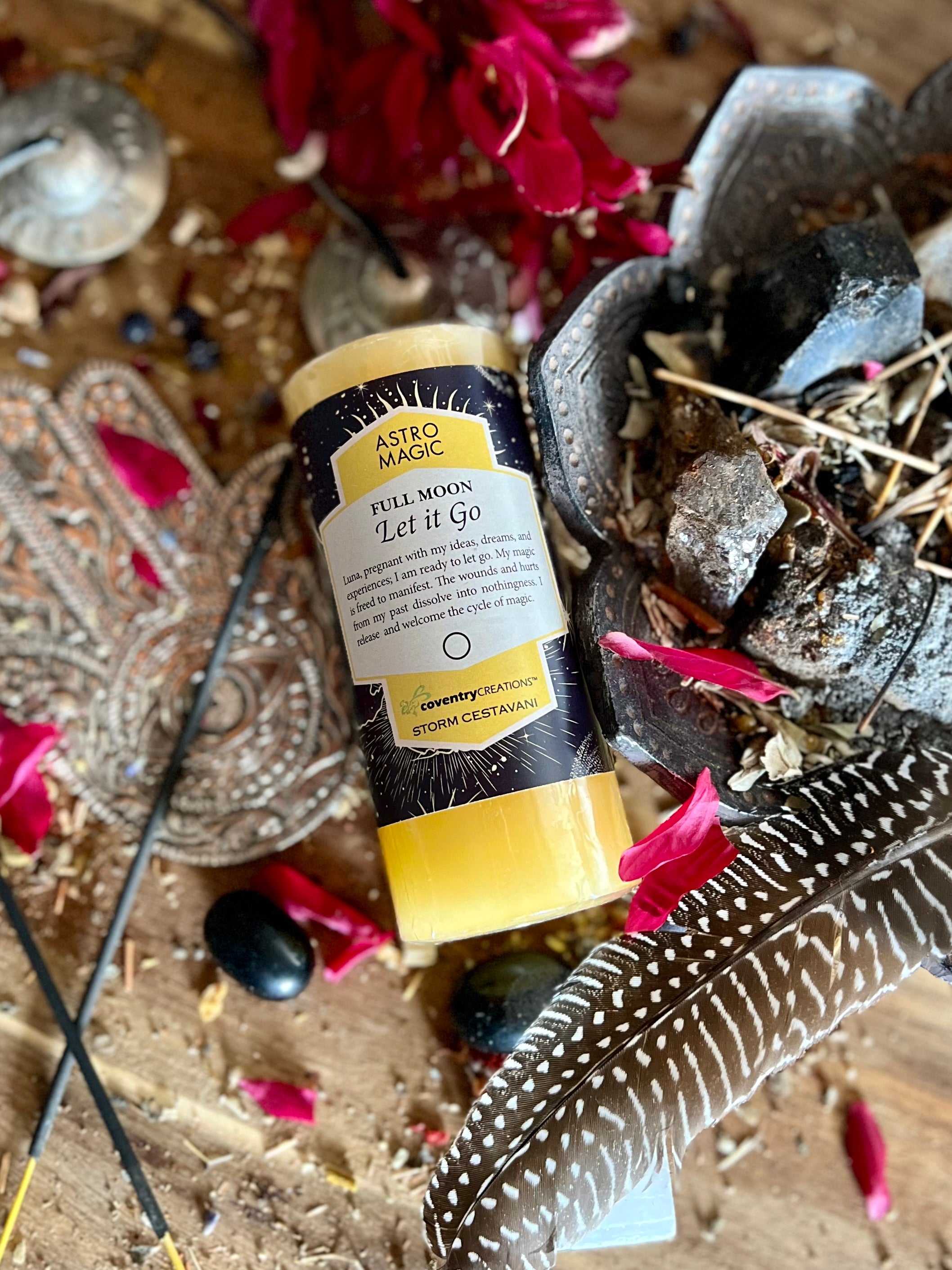 Full Moon LET IT GO Astro Magic Candle | Muse Crystals & Mystical Gifts