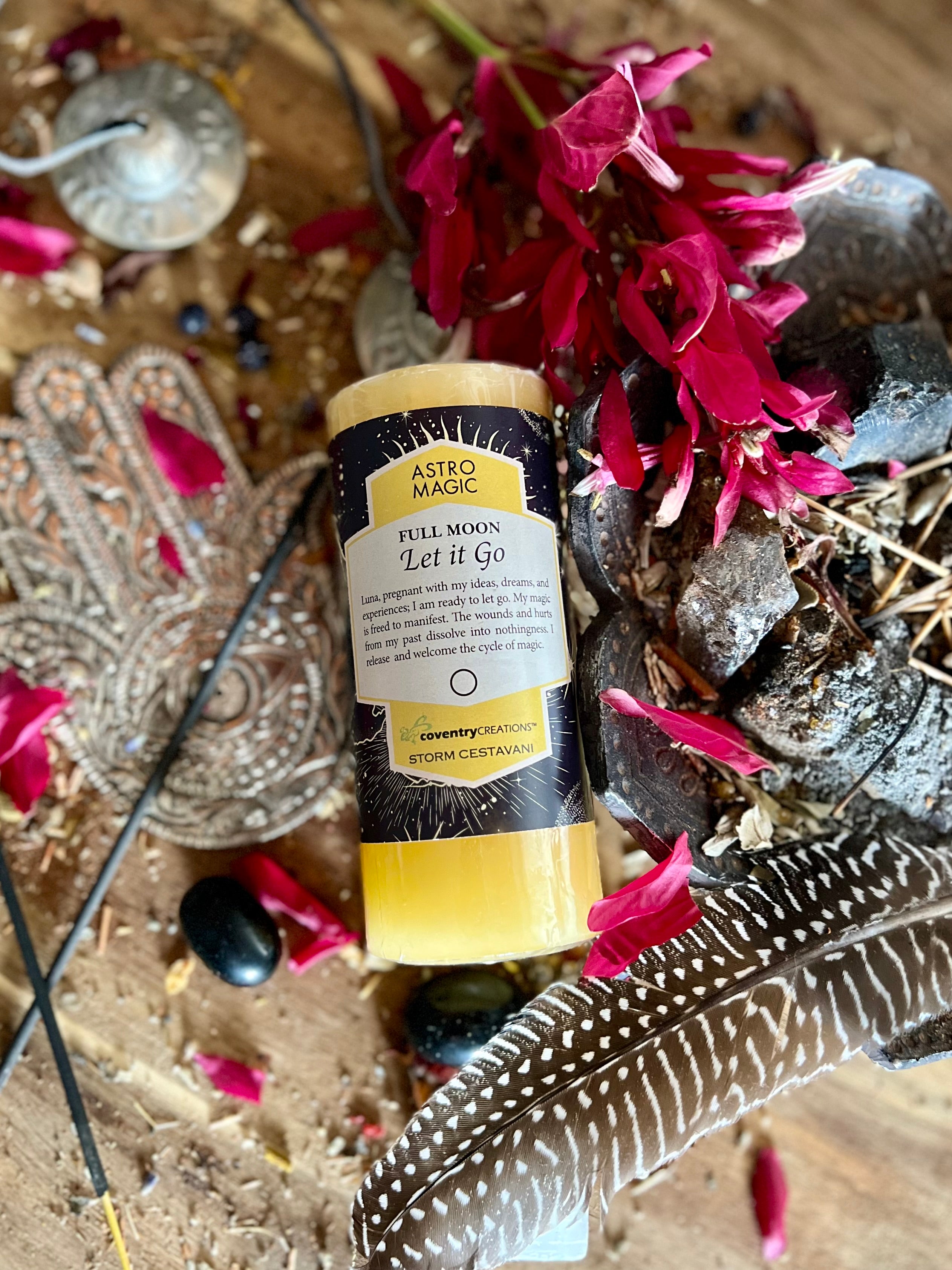 Full Moon LET IT GO Astro Magic Candle | Muse Crystals & Mystical Gifts