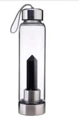 500ML Crystal Water Bottle Glass - Crystals Only