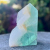 Green Fluorite Semi Raw Point