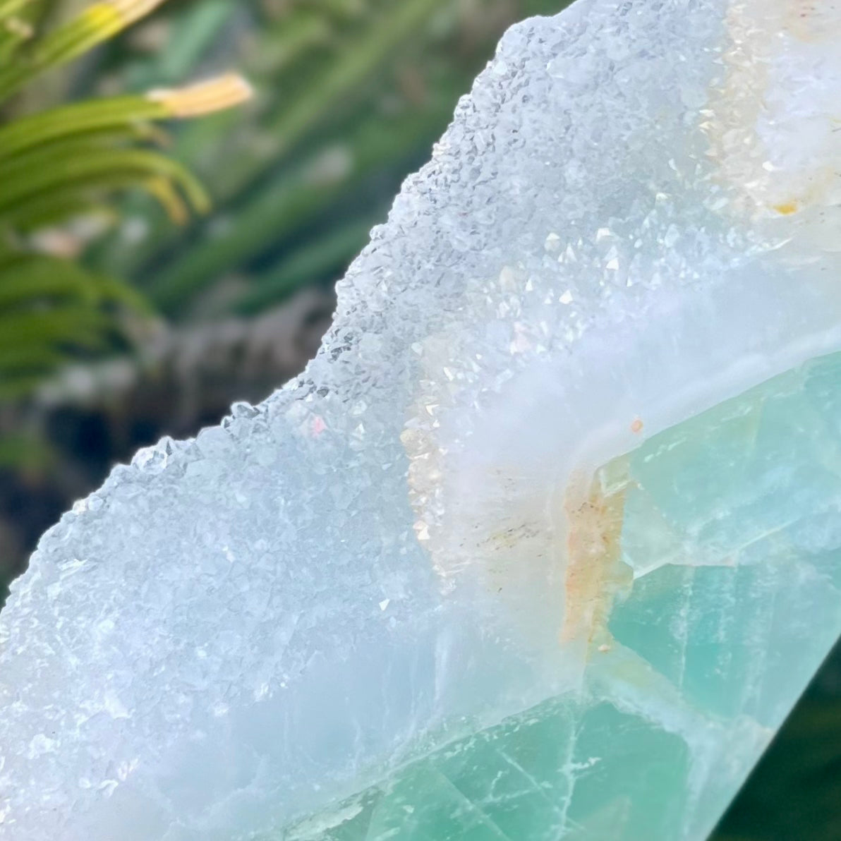Green Fluorite Semi Raw Point