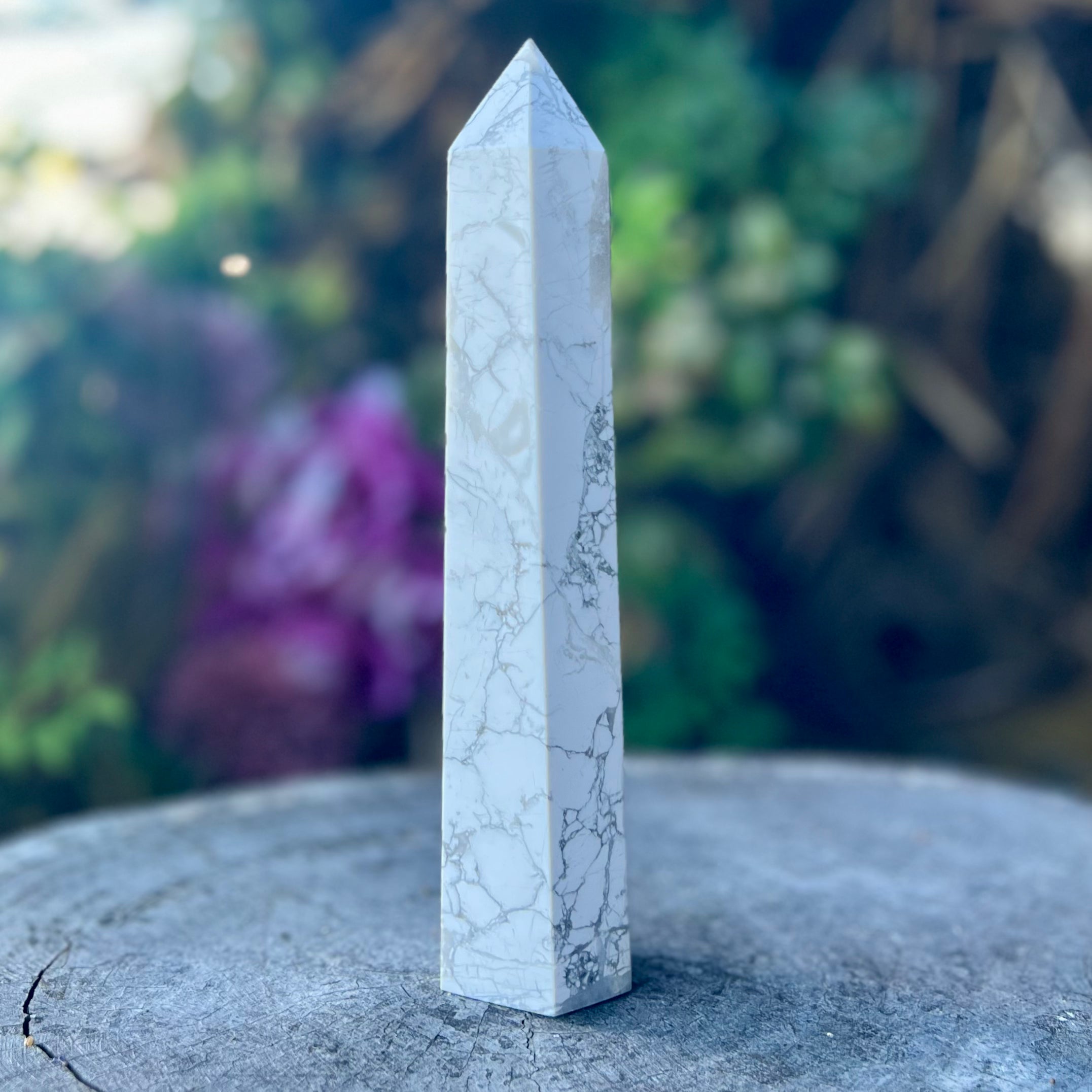 Howlite Large Calming Tower ~ Super Price