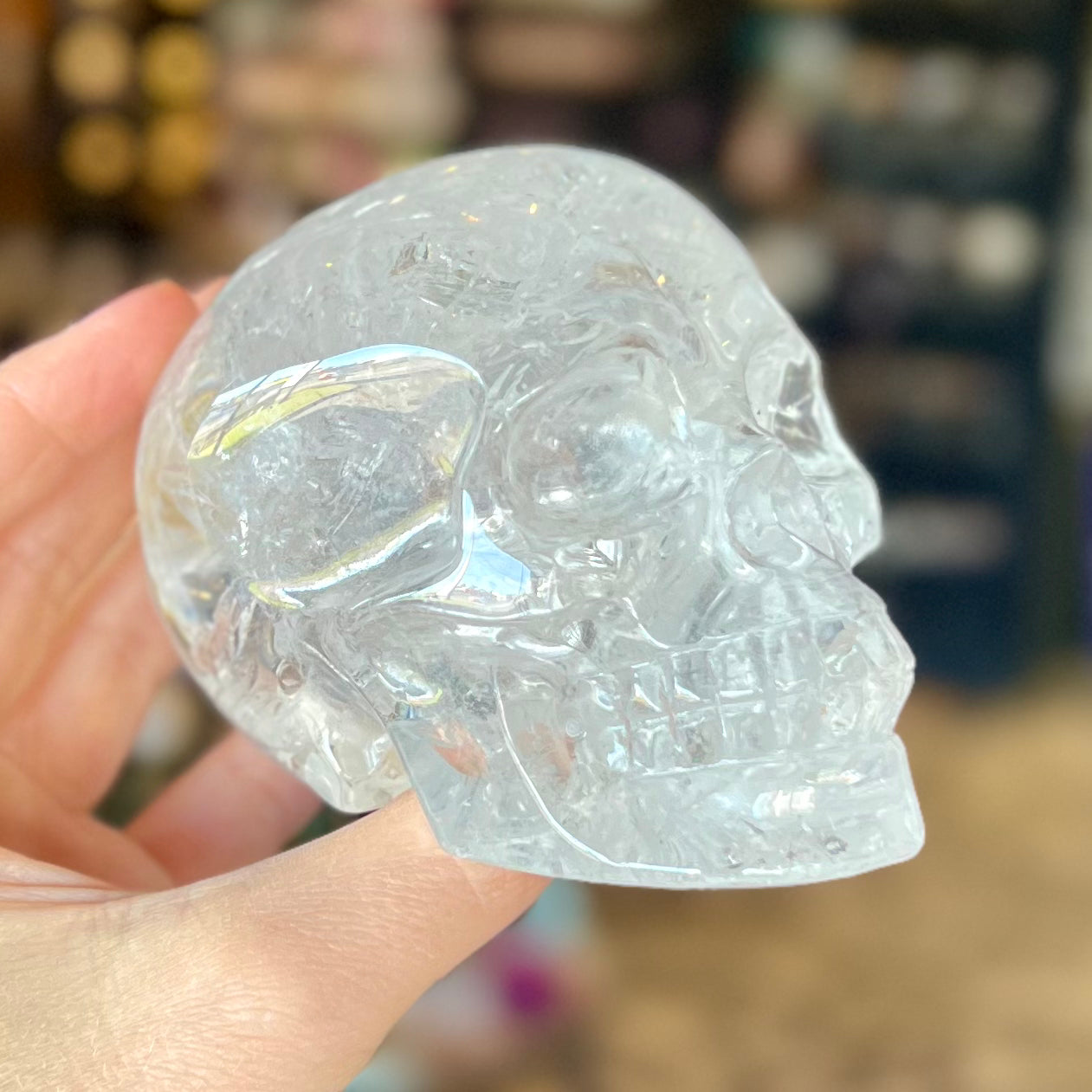 Clear Quartz Skull ~ Carving