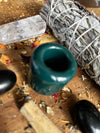 Ritual & Spell Mini Candle Holder ~ Dark Green