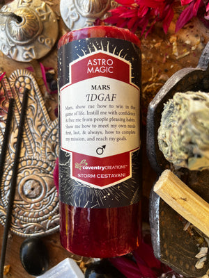 Mars IDGAF Astro Magic Candle | Muse Crystals & Mystical Gifts