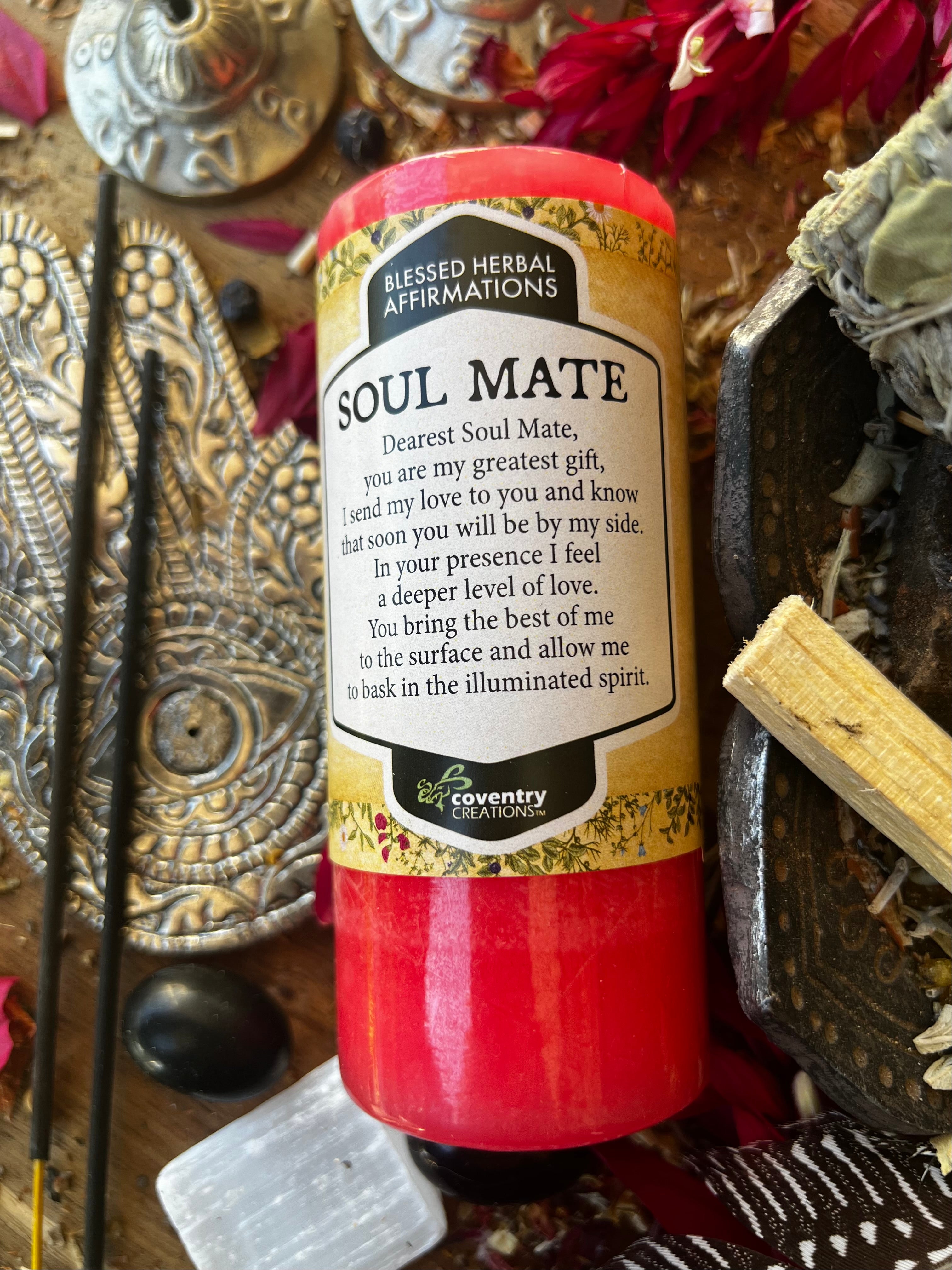 SOUL MATE Affirmation Candle | Muse Crystals & Mystical Gifts