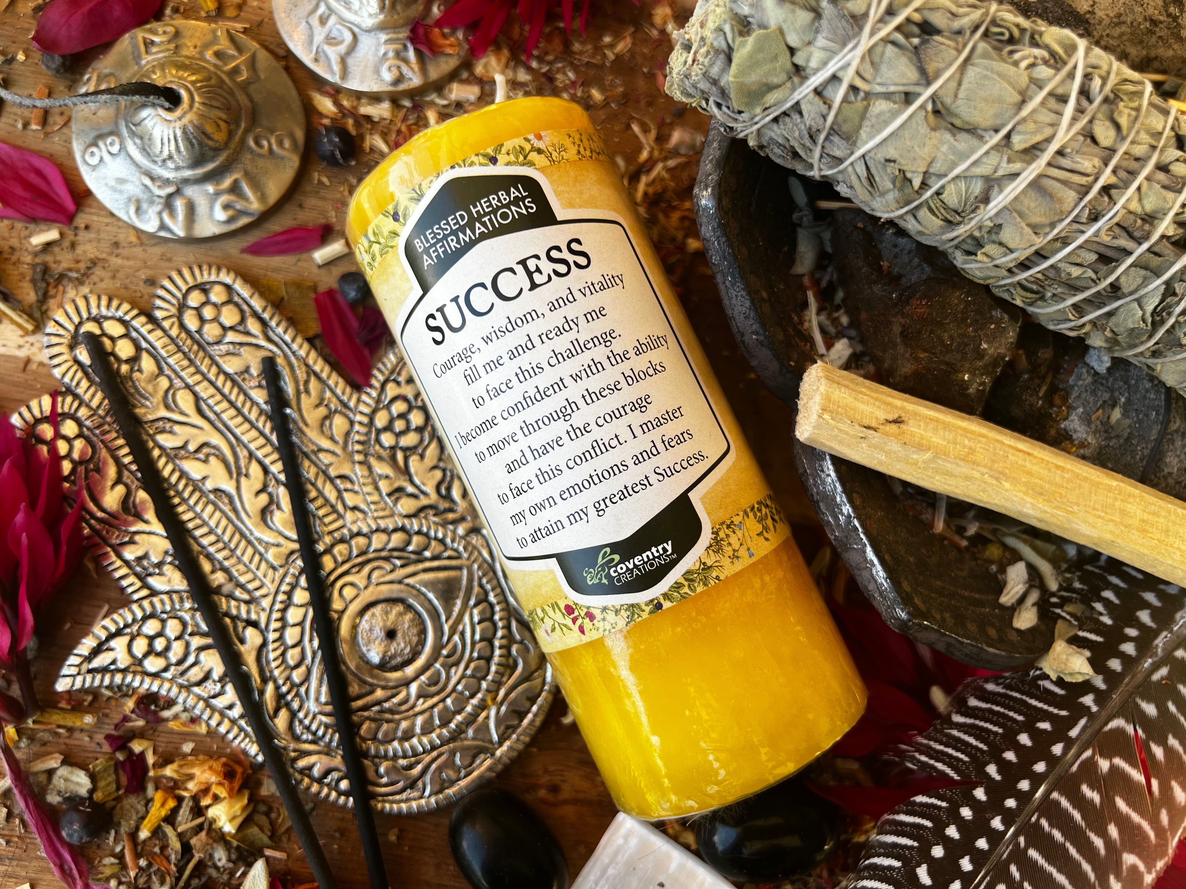 SUCCESS Affirmation Candle | Muse Crystals & Mystical Gifts