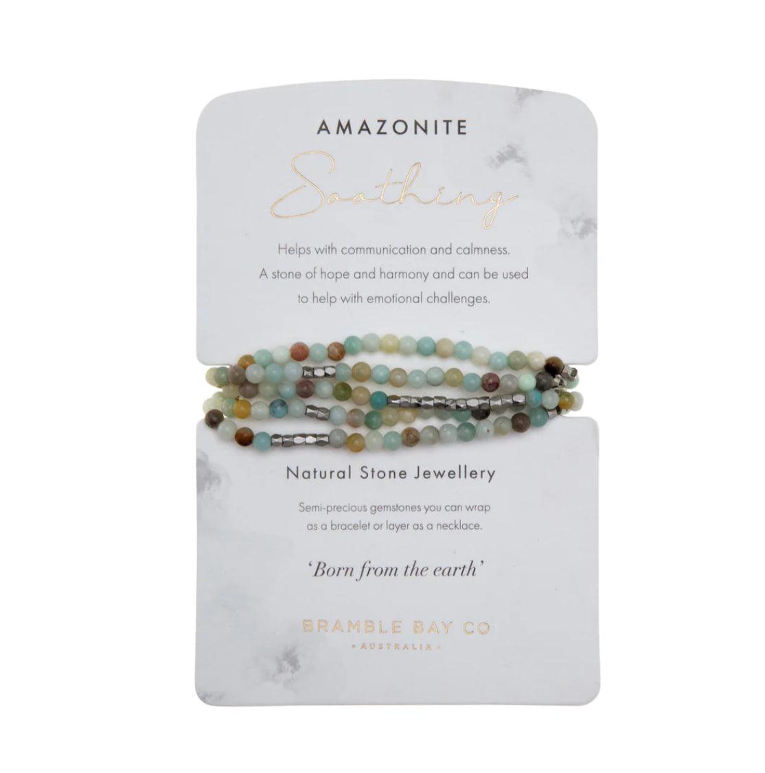 Amazonite Jasper Wrap Bracelet - Muse Crystals & Mystical Gifts