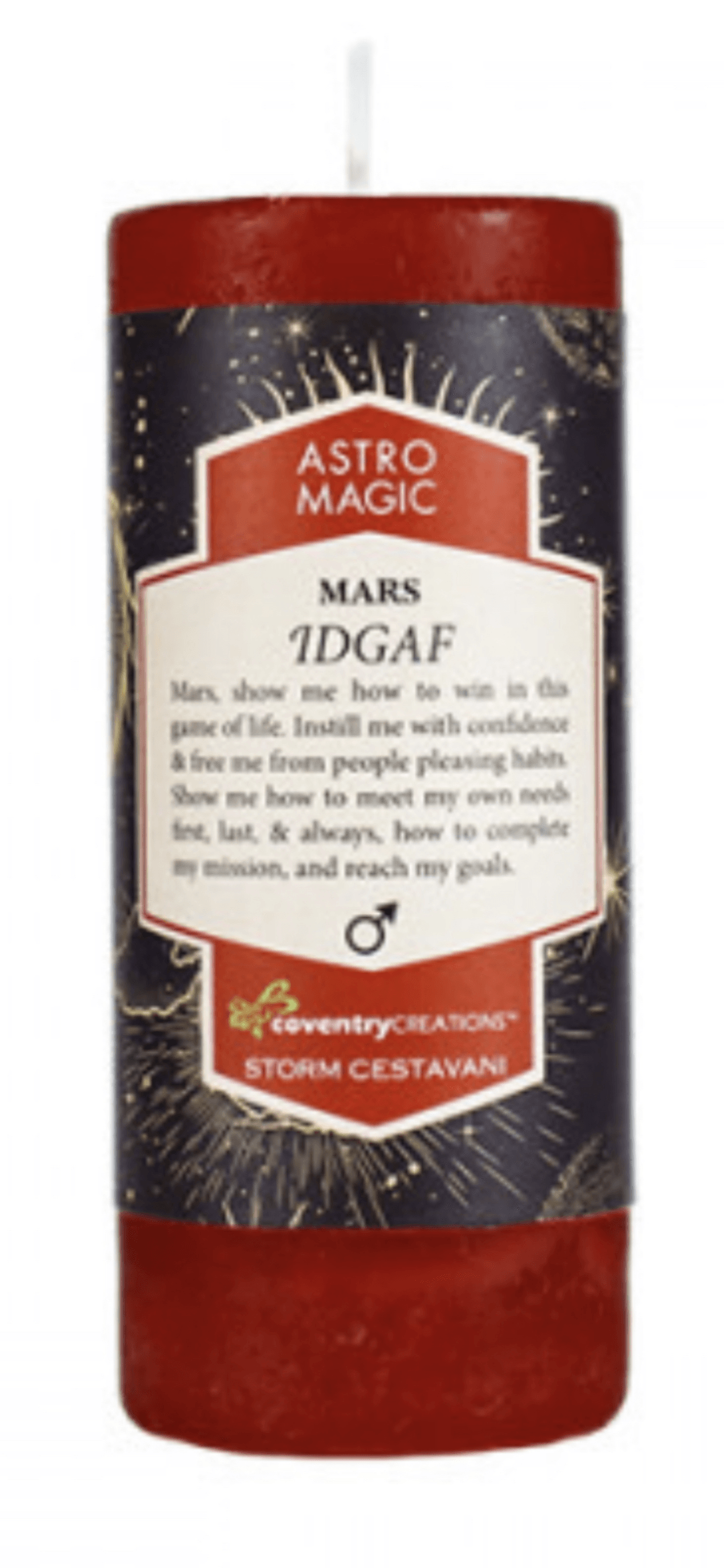 Astro Magic Candle MARS IDGAF Blessed Herbal Spell Candle - Muse Crystals & Mystical Gifts