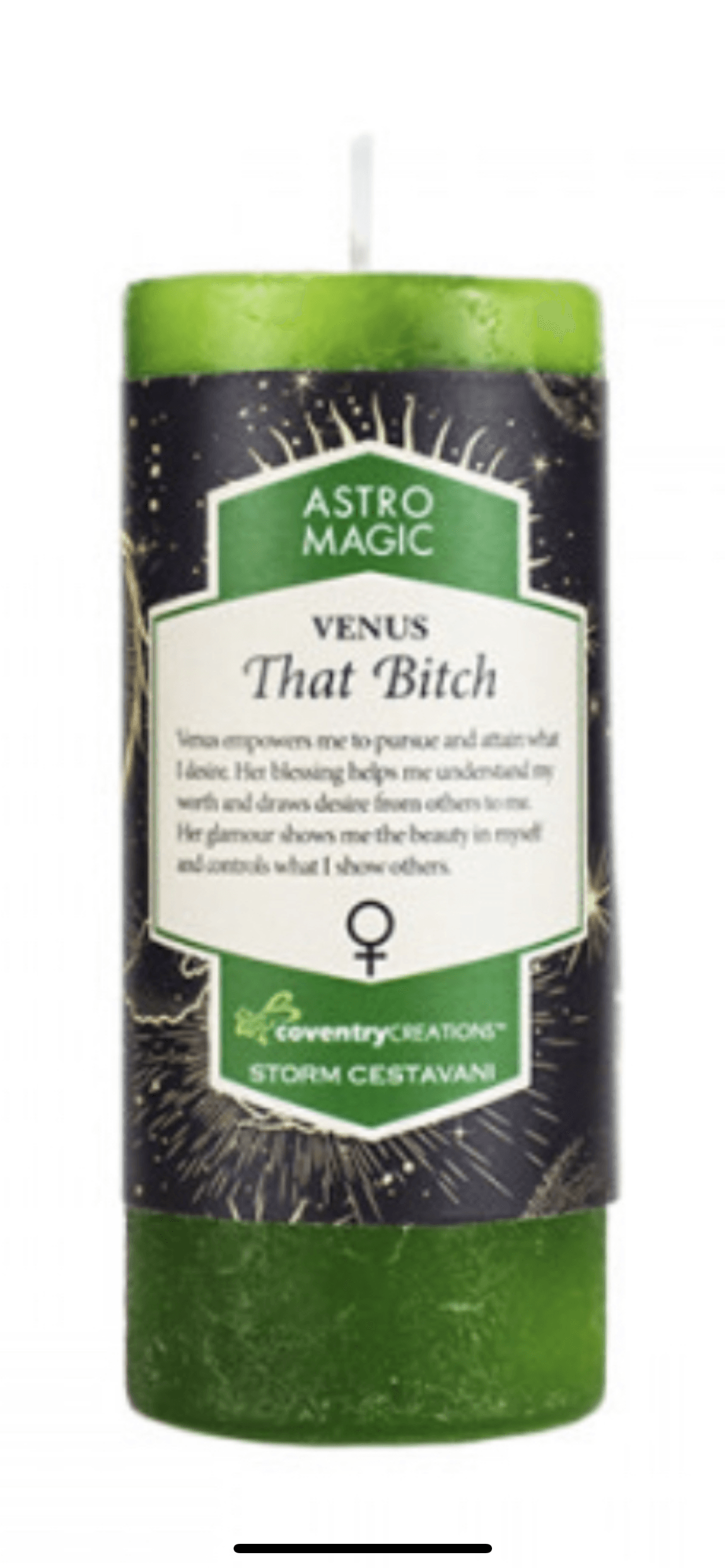 Astro Magic Candle VENUS That Bitch Blessed Herbal Spell Candle - Muse Crystals & Mystical Gifts