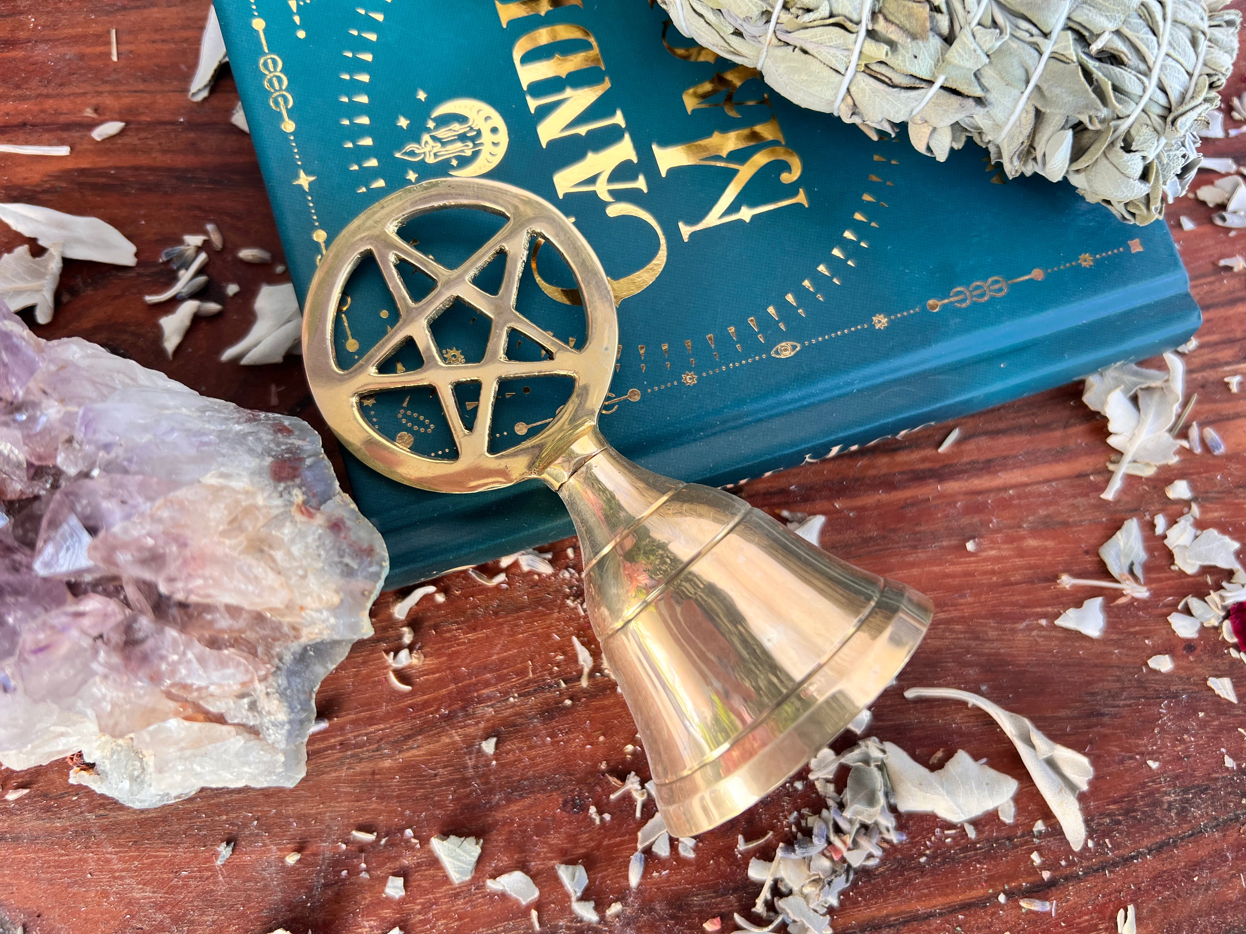 Brass Witch Bell - Star - Muse Crystals & Mystical Gifts