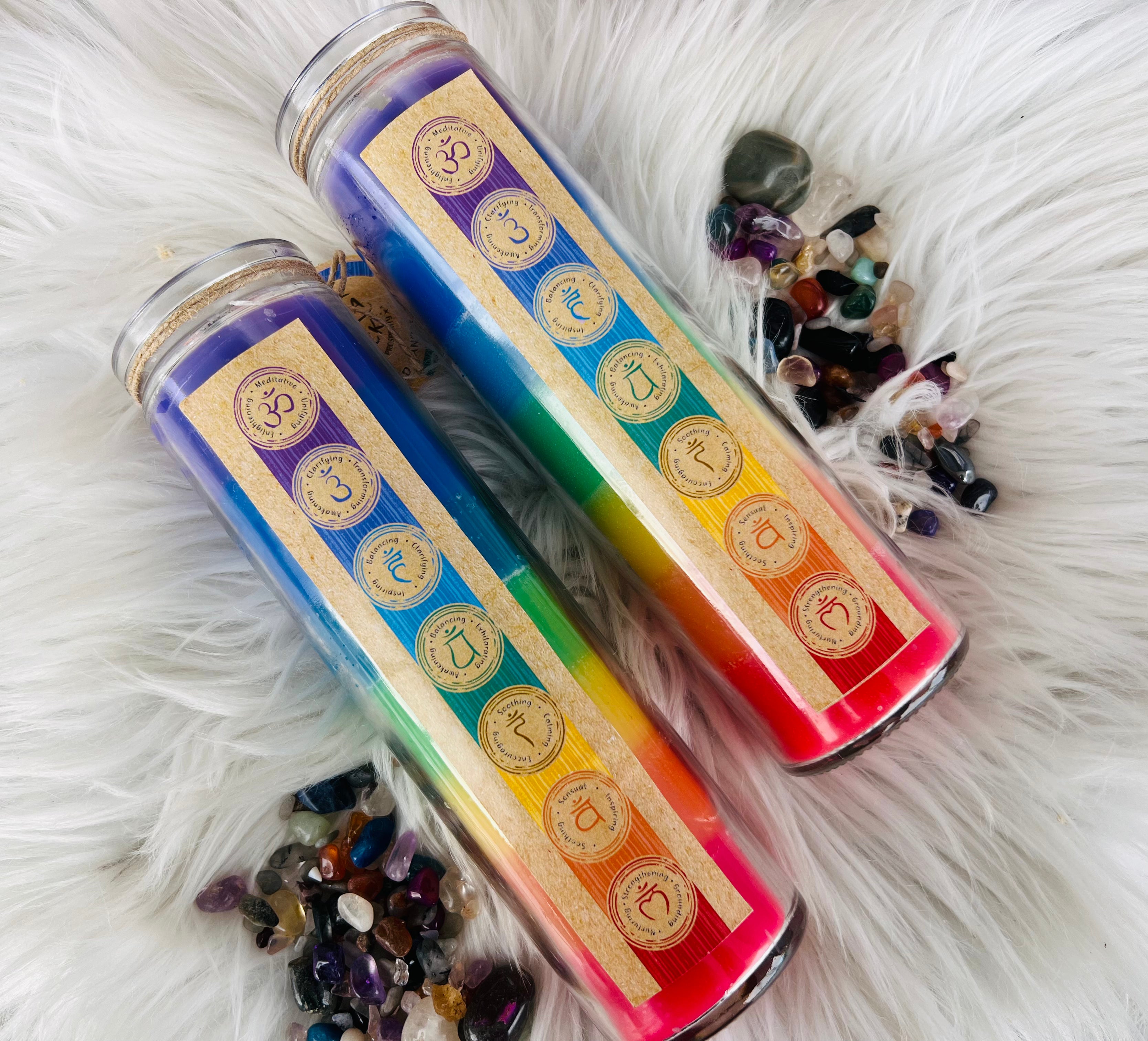 Chakra Scented Pillar Candle - Muse Crystals & Mystical Gifts