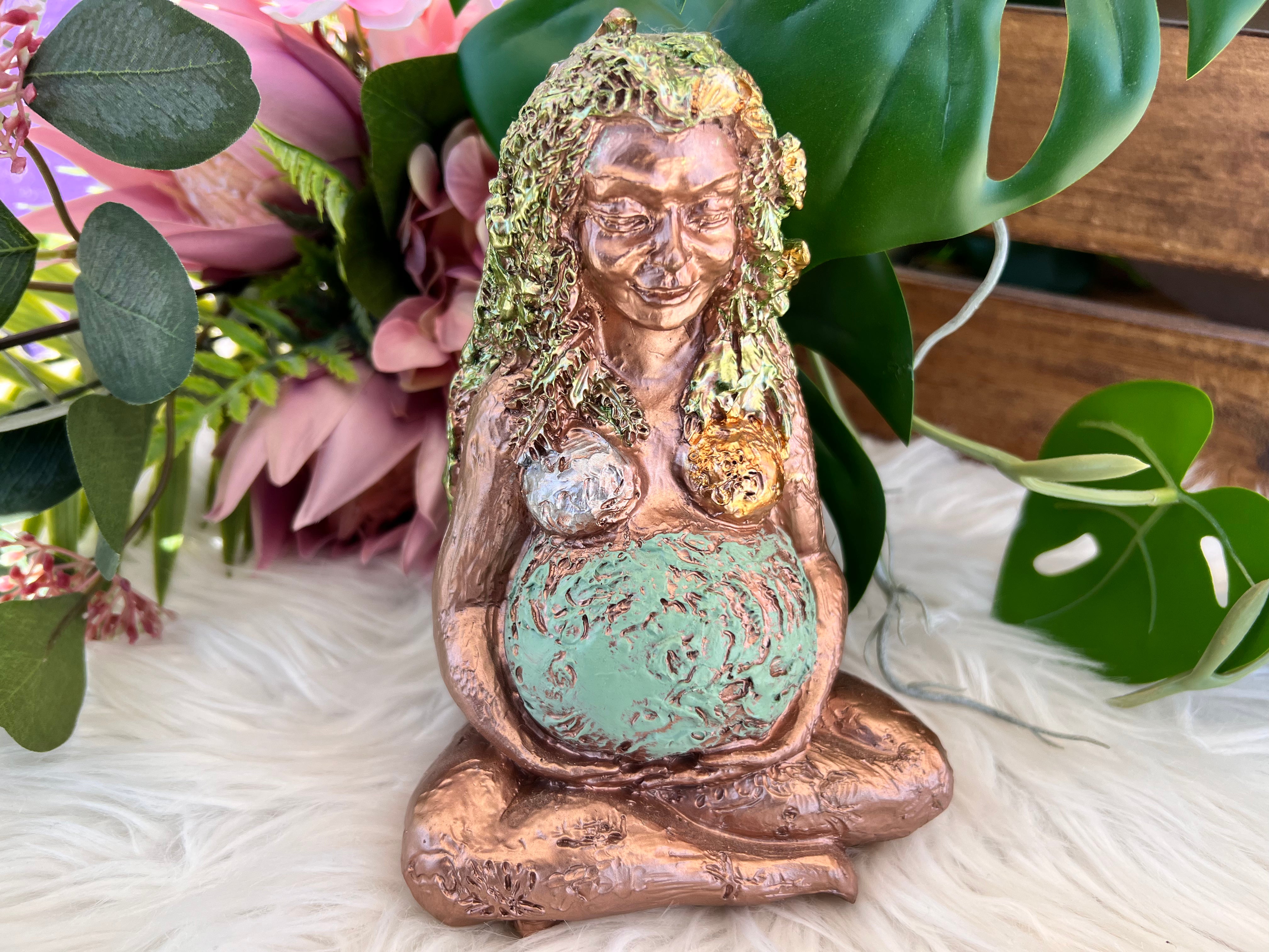 Gaia Goddess Large Golden - Muse Crystals & Mystical Gifts