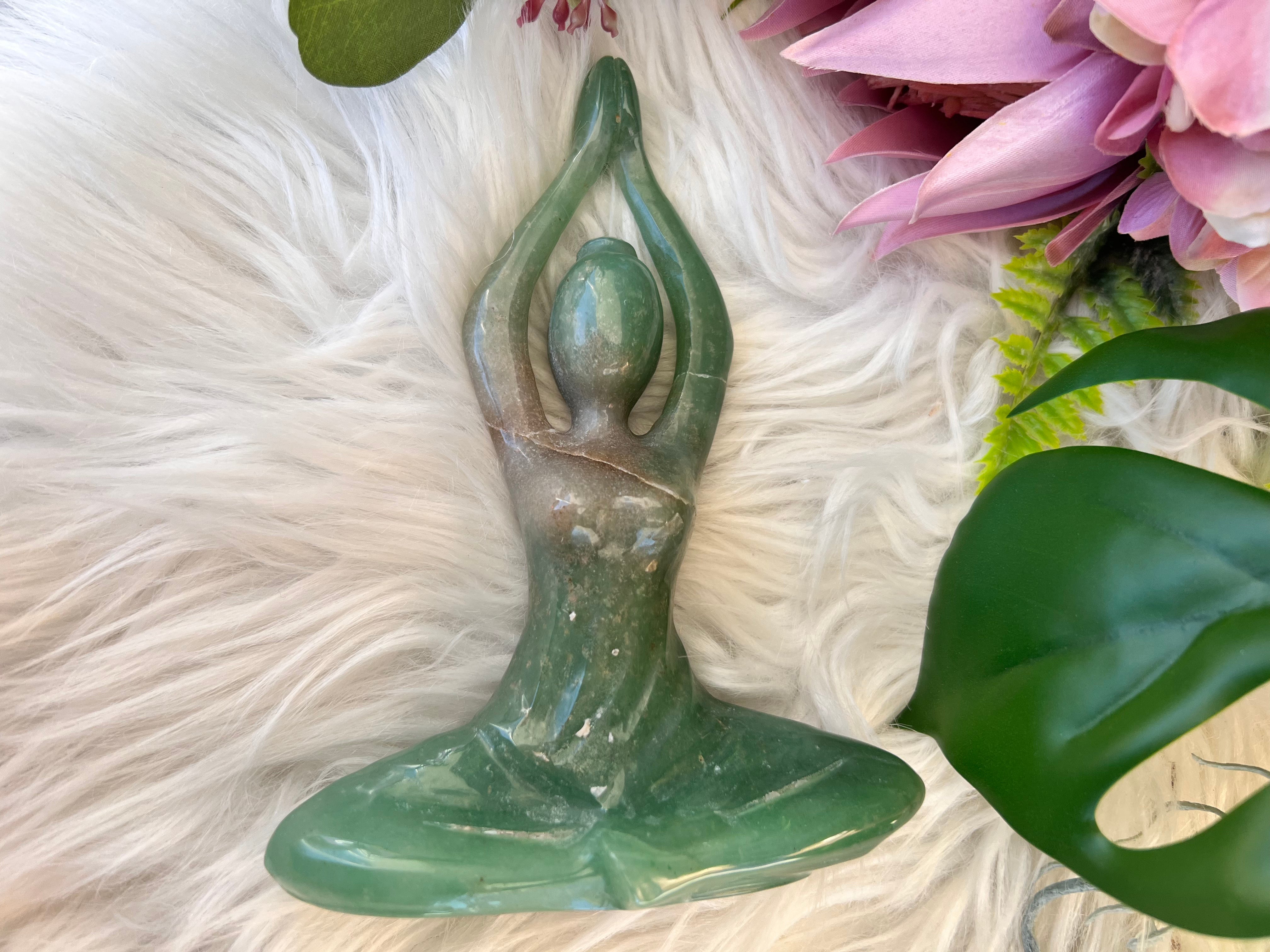Green Aventurine Crystal Yoga Lady - Muse Crystals & Mystical Gifts