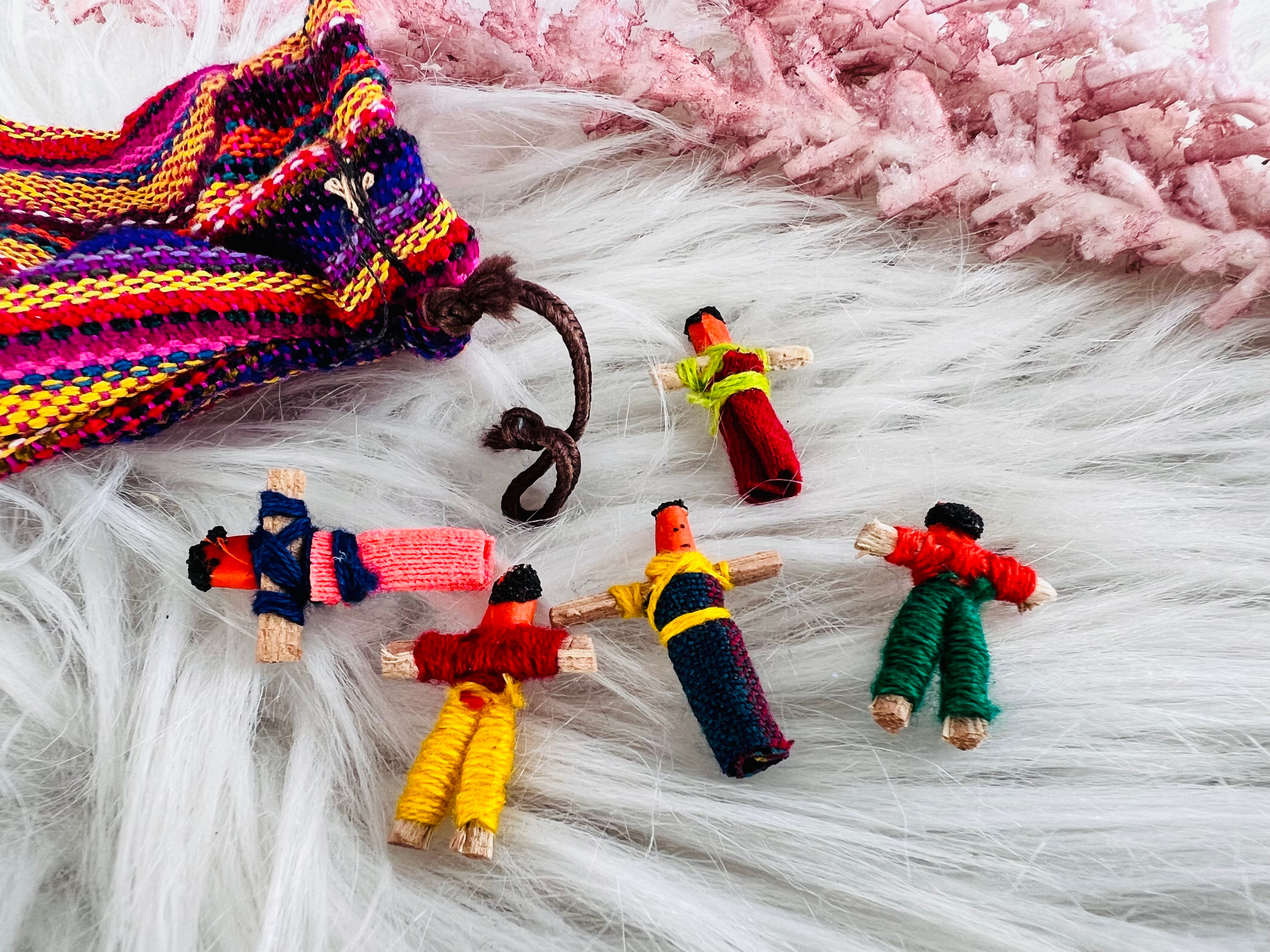 Guatemalan Worry Dolls in bag - Muse Crystals & Mystical Gifts