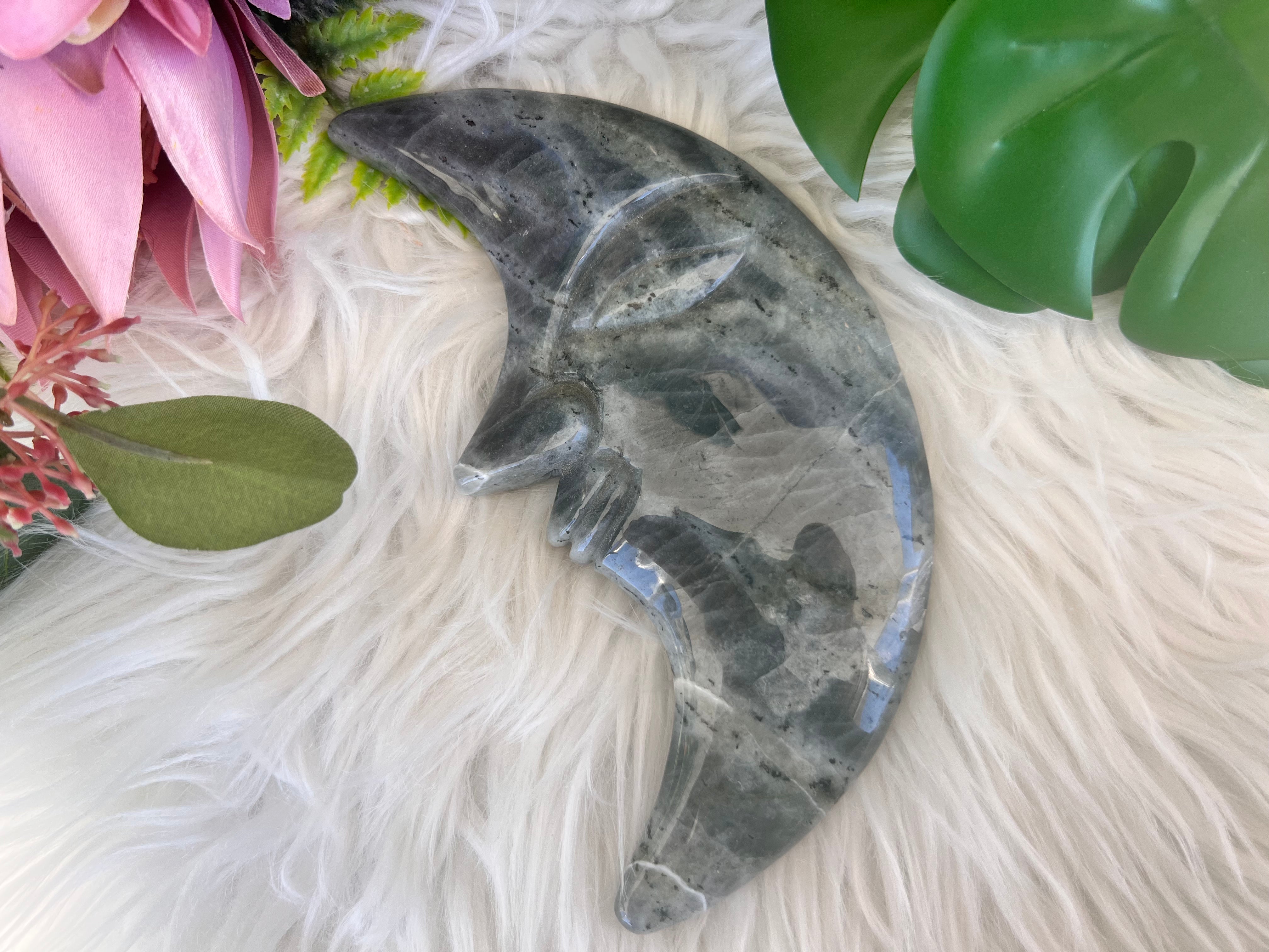 Labradorite Moon Carving - Muse Crystals & Mystical Gifts