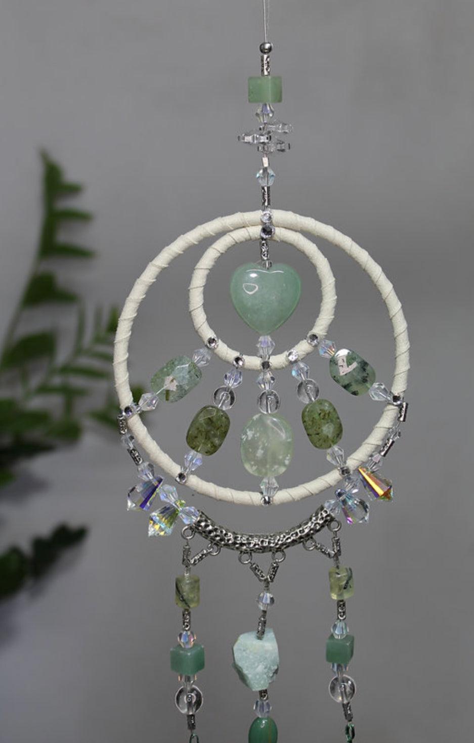 Medium Dream Catcher | Aventurine & Prehnite - Muse Crystals & Mystical Gifts