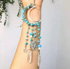 Moon & Mushroom Crystal Hanger Blue Howlite - Muse Crystals & Mystical Gifts