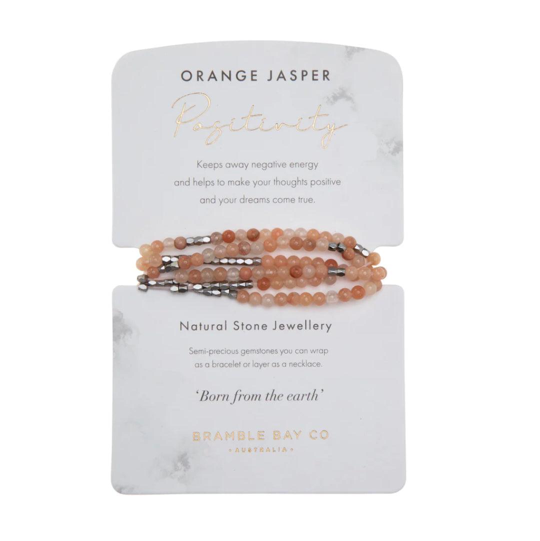 Orange Jasper Wrap Bracelet - Muse Crystals & Mystical Gifts