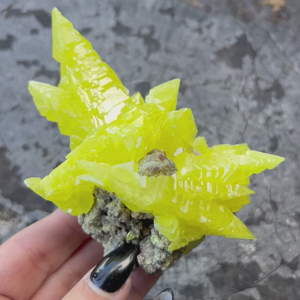 Sulphur Quartz Specimen