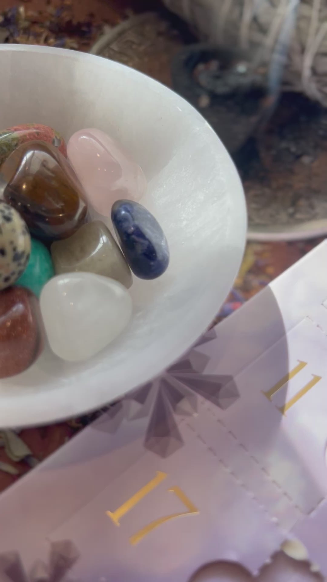Close-up video of crystals in the Muse Crystals Advent Calendar | Muse Crystals & Mystical Gifts