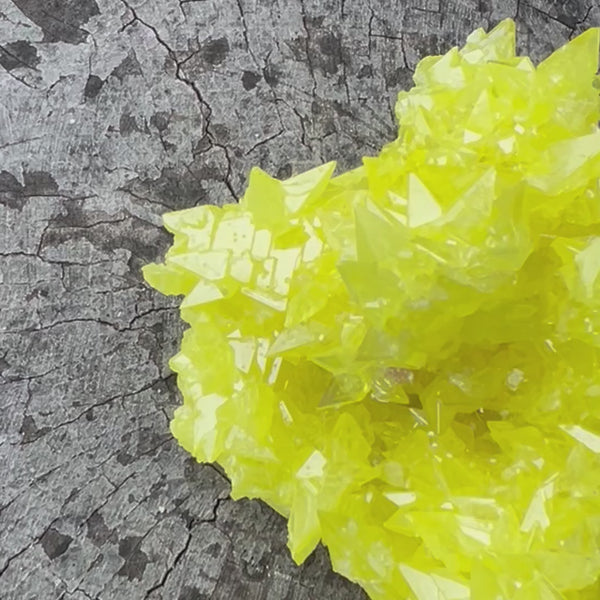 Sulphur Quartz Specimen