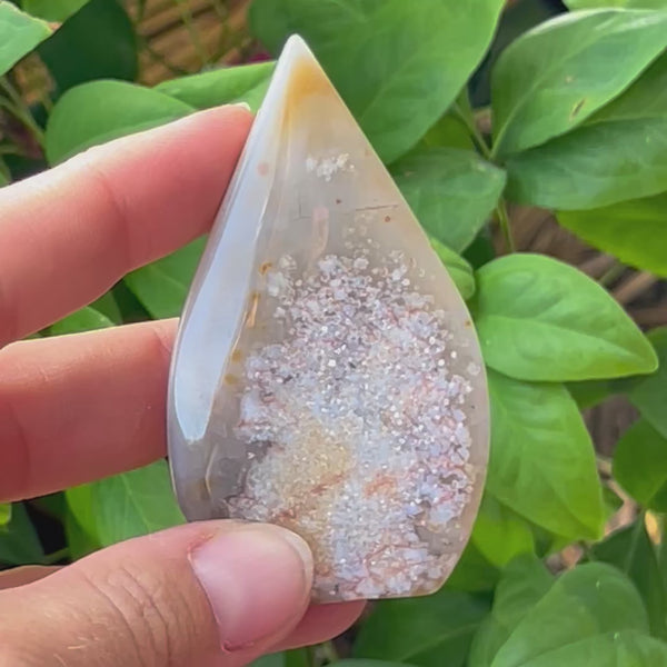 Agate Druzy Teardrop