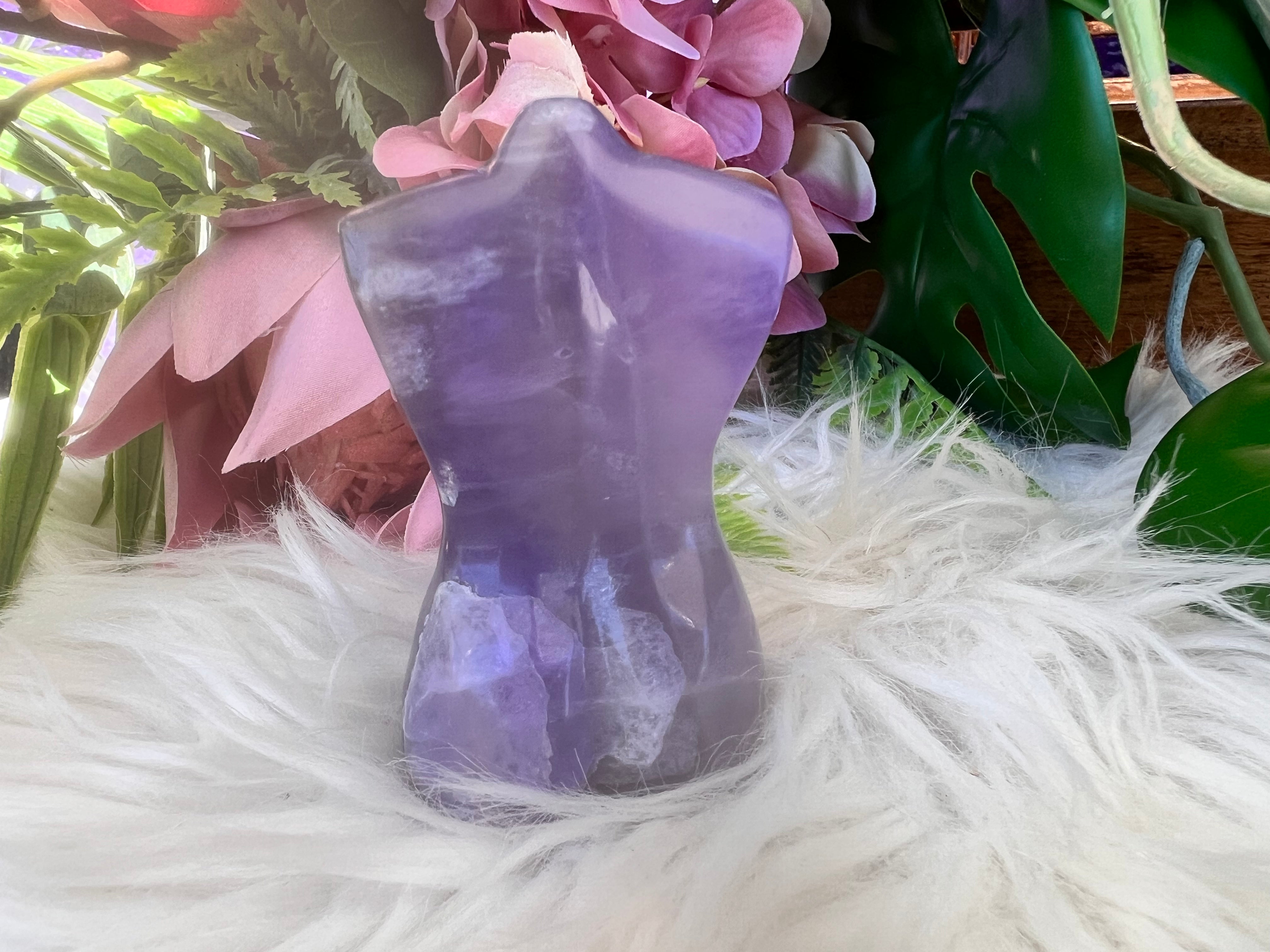 Purple Fluorite Woman Carving - Muse Crystals & Mystical Gifts