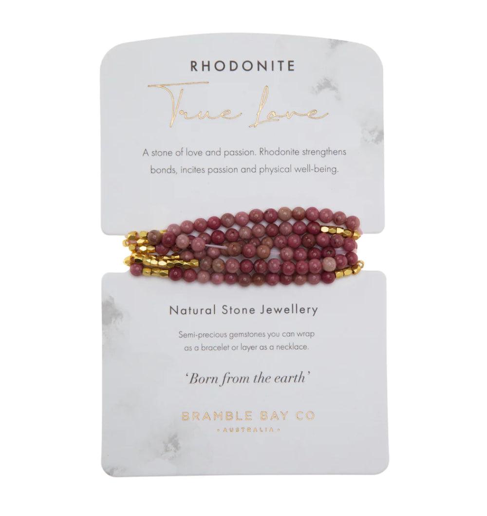 Rhodonite Wrap Bracelet - Muse Crystals & Mystical Gifts