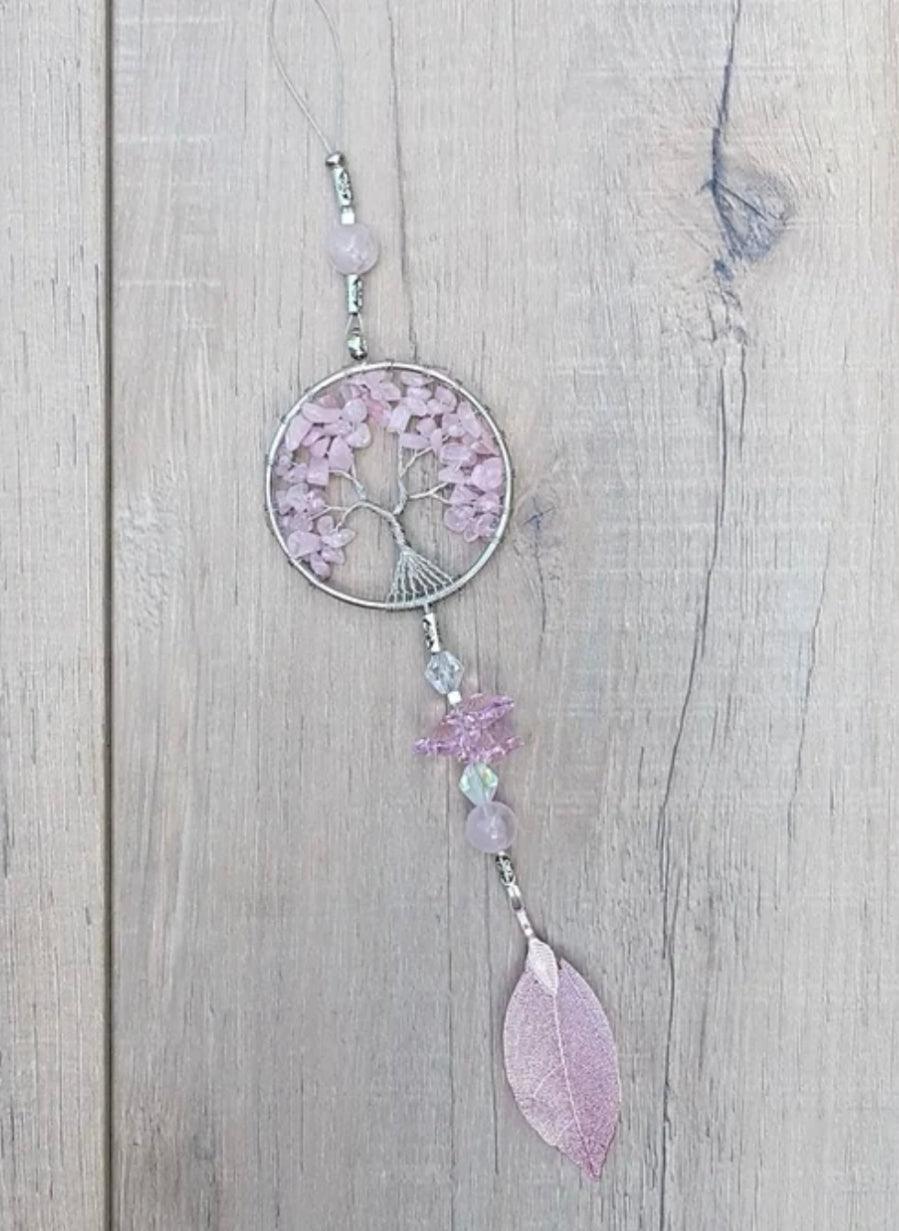 Rose Quartz Suncatcher Small  - Muse Crystals & Mystical Gifts