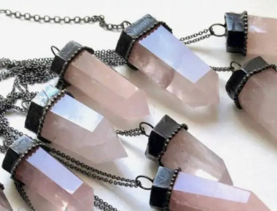 Rose Quartz Vintage Vibe Necklace - Muse Crystals & Mystical Gifts