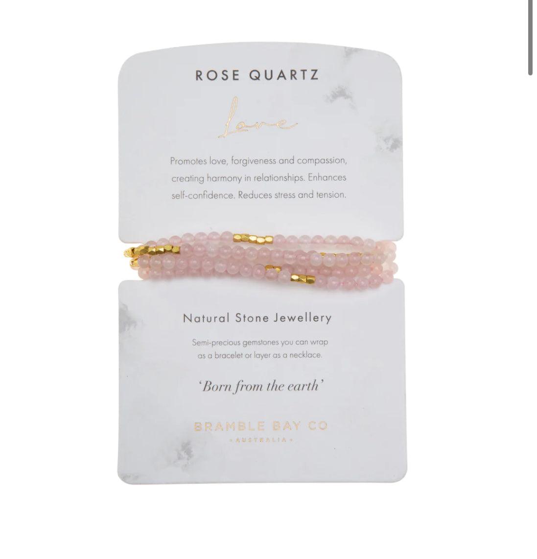 Rose Quartz Wrap Bracelet - Muse Crystals & Mystical Gifts