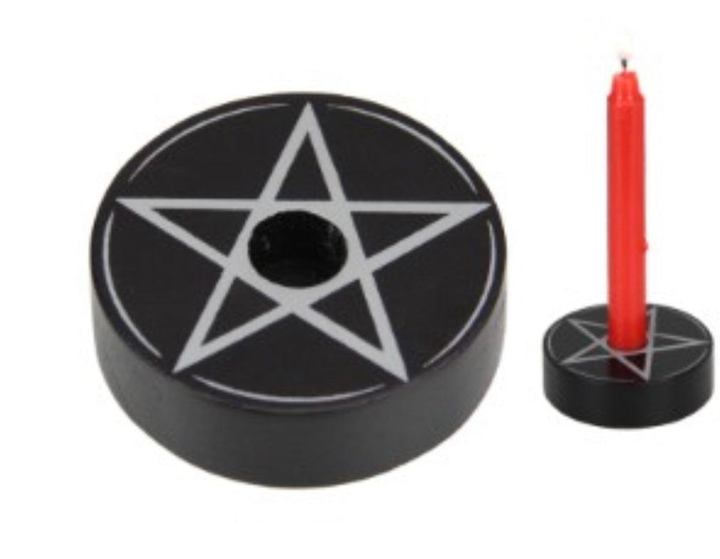 Round Pentagon Spell Candle Holder - Muse Crystals & Mystical Gifts