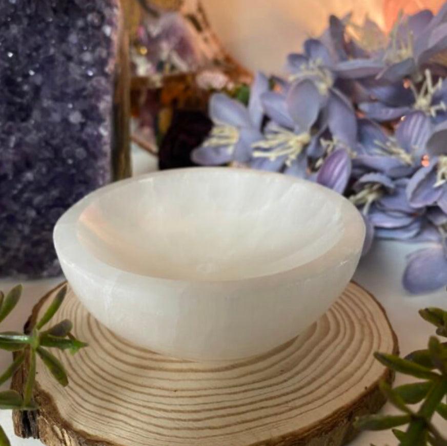 Selenite Cleansing & Charging Bowl Small - Muse Crystals & Mystical Gifts