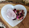 Selenite Cleansing & Charging Mini Heart Bowl - Muse Crystals & Mystical Gifts