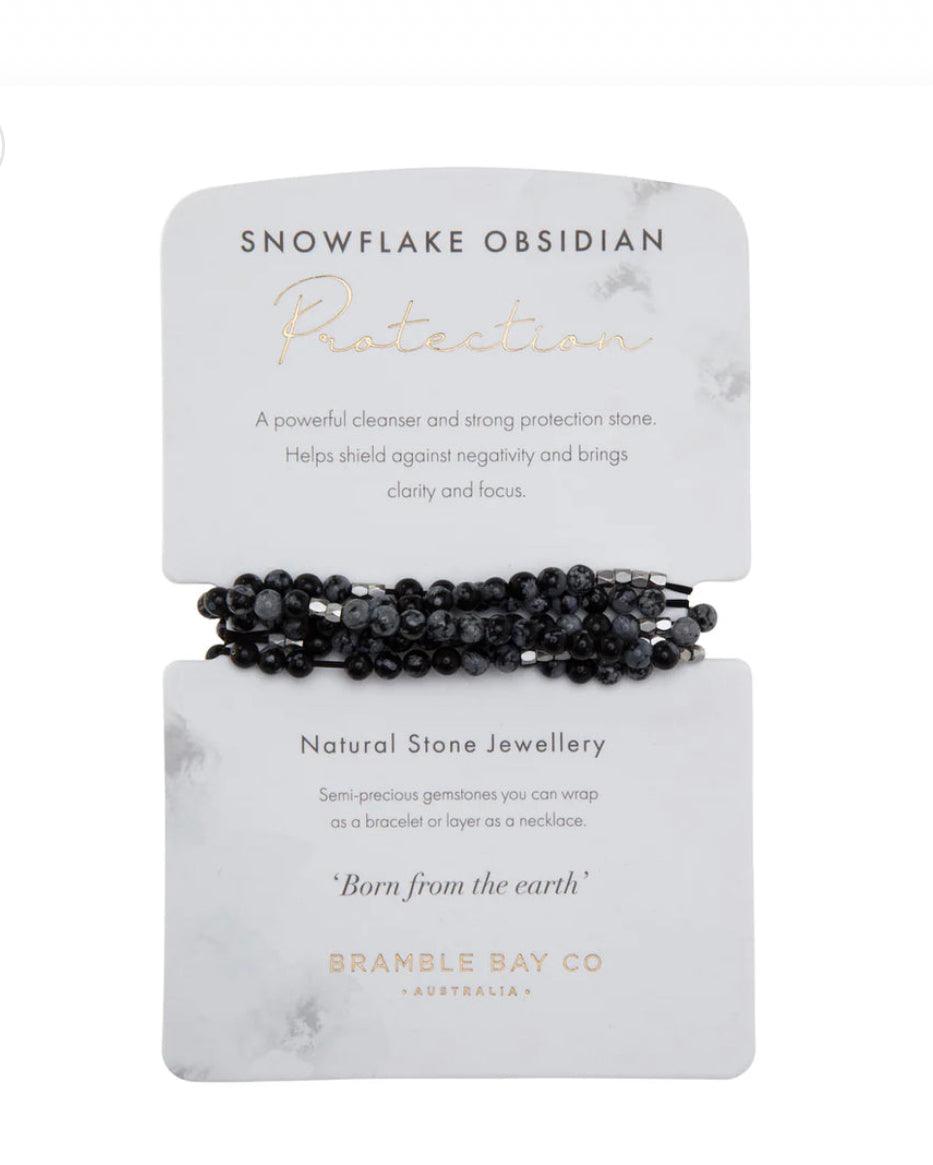 Snowflake Obsidian Wrap Bracelet - Muse Crystals & Mystical Gifts