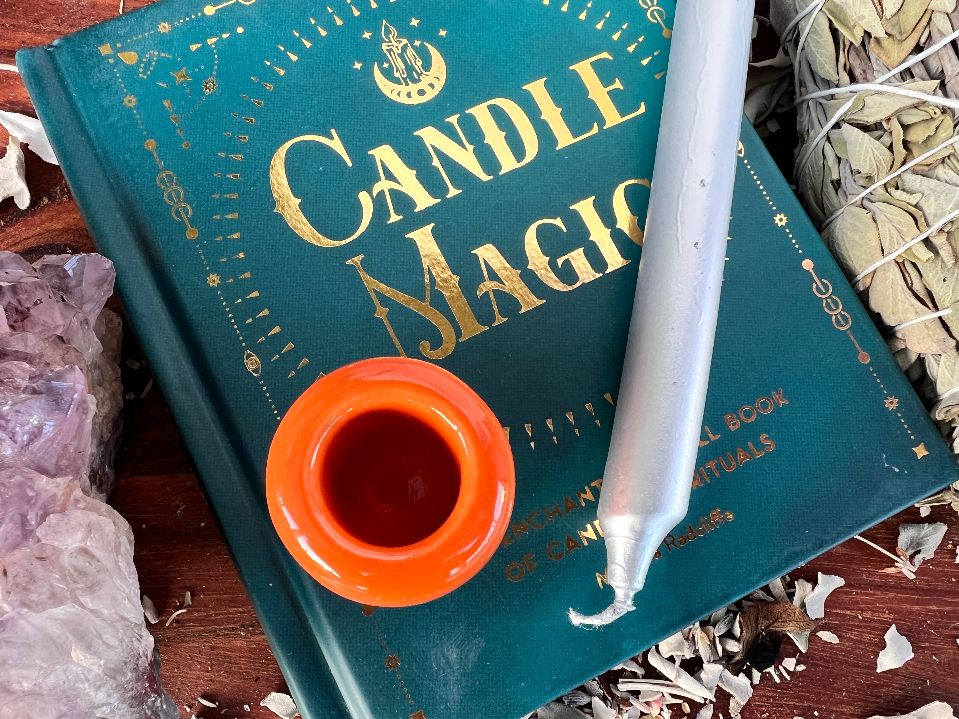 Spell & Ritual Mini Candle Holder - Orange - Muse Crystals & Mystical Gifts